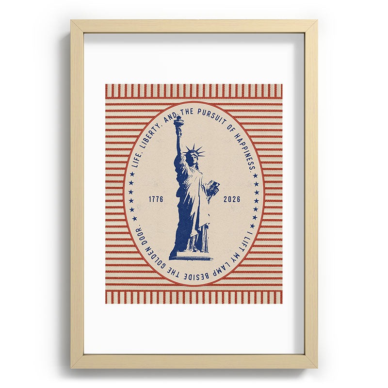 DENY Designs Life Liberty Recessed Framing Rectangle