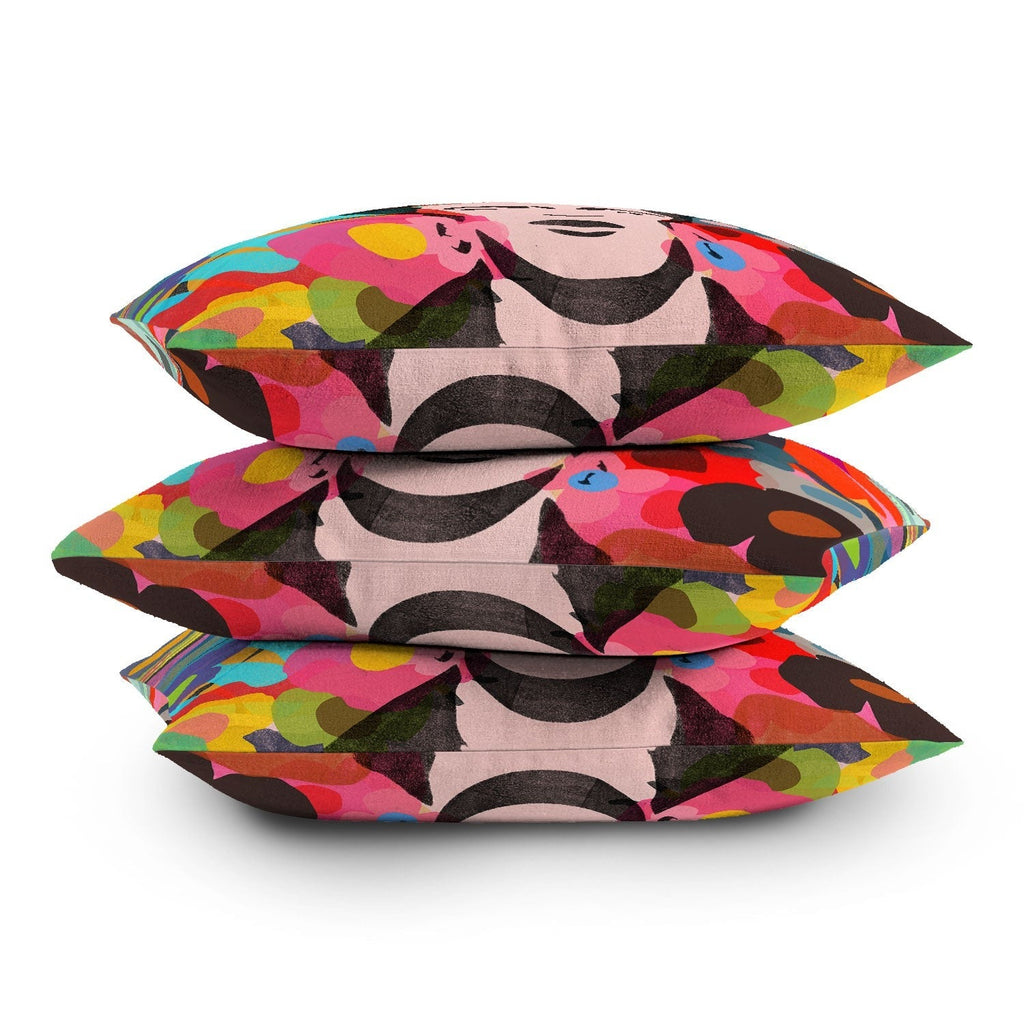 Garima Dhawan frida 1d Outdoor Throw Pillow