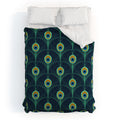 Design by Spark Peacock Deco Feathers Comforter