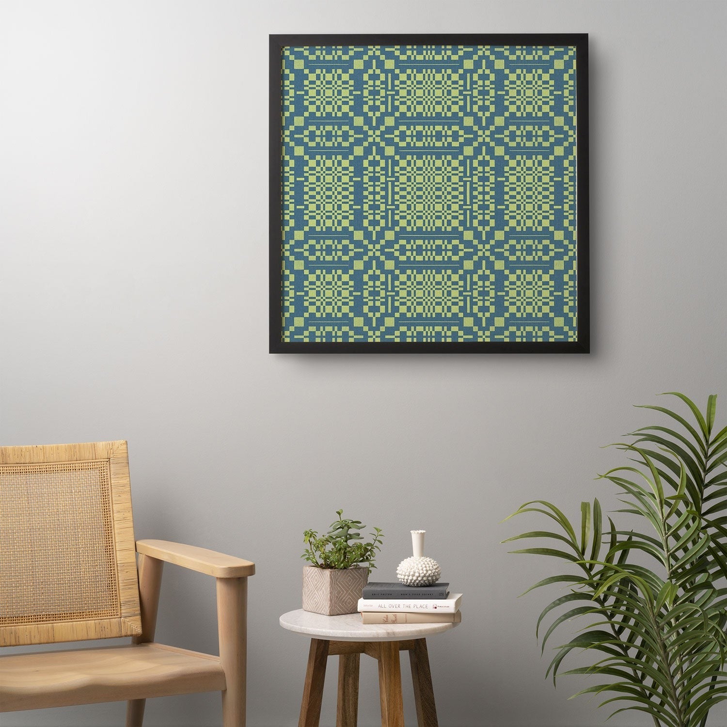 Marta Barragan Camarasa Nostalgic Grid Design Framed Wall Art