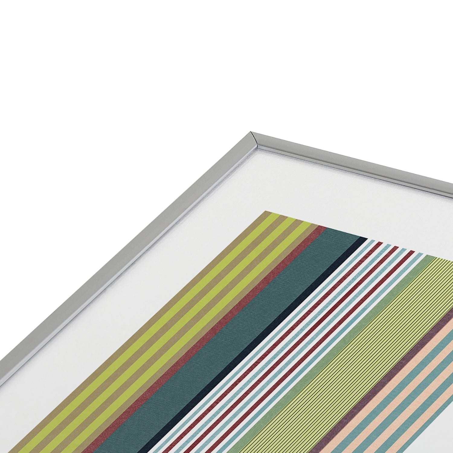 Marta Barragan Camarasa Colorful Stripe Delight Metal Framed Art Print