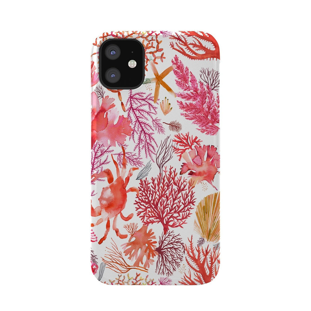 Ninola Design Botanic Retreat Coral Reef Crab Lobster Red Phone Case