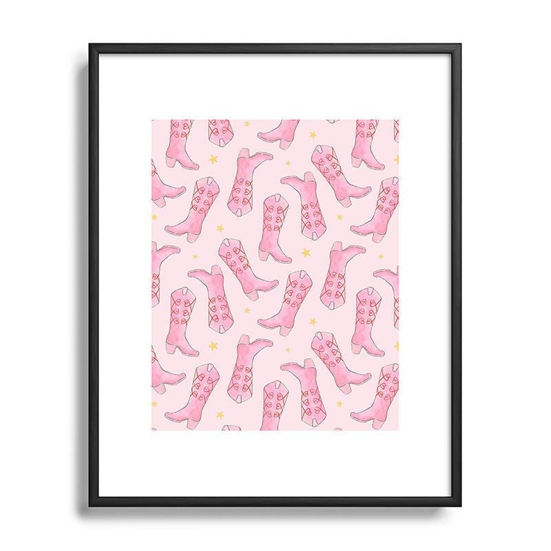 Love_Ryming Stars and Boots Metal Framed Art Print