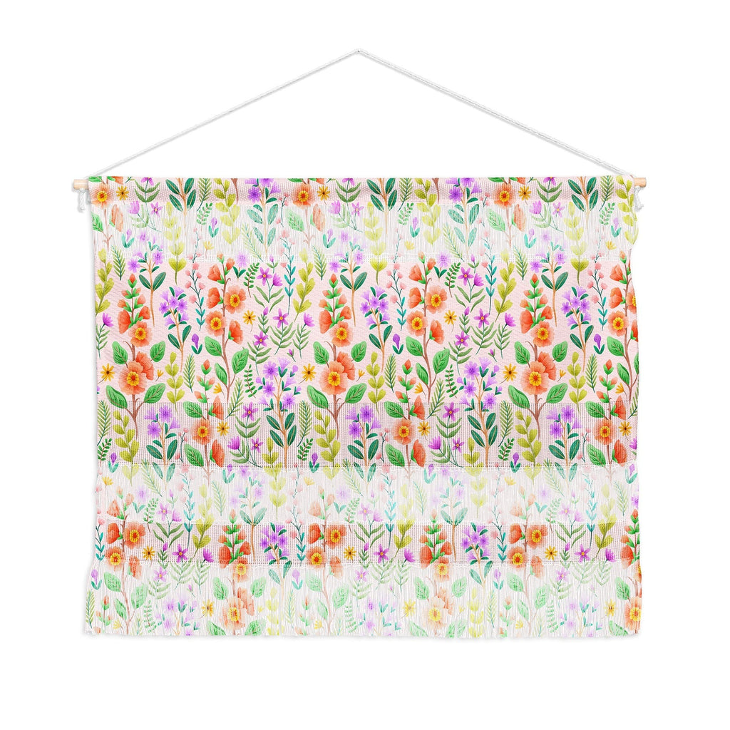 Pimlada Phuapradit Ditsy Spring Floral Wall Hanging Landscape