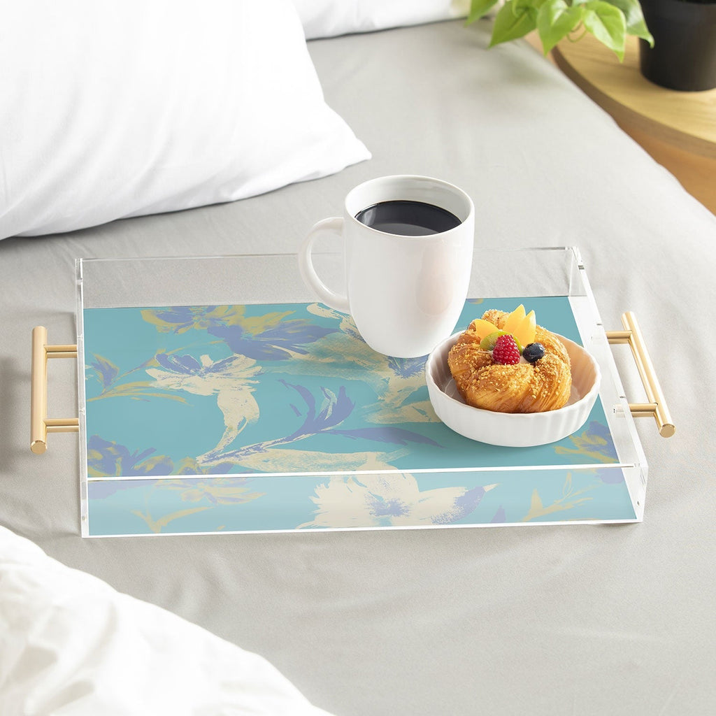 Gabriela Fuente Emma Floral Acrylic Tray