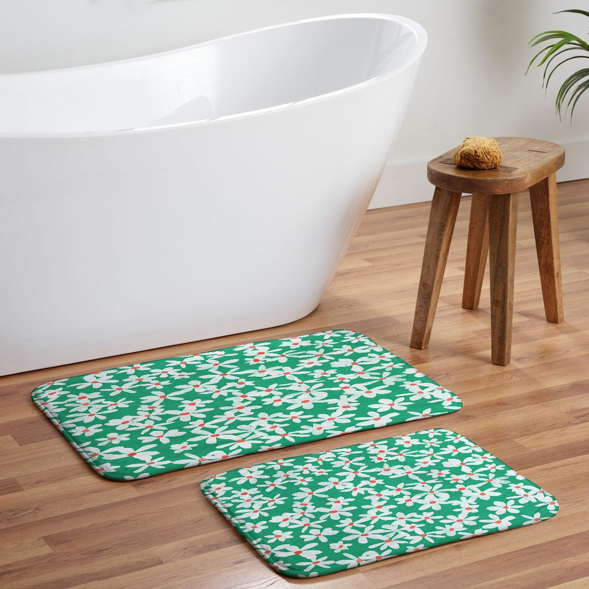 Garima Dhawan wildflowers 15 Memory Foam Bath Mat