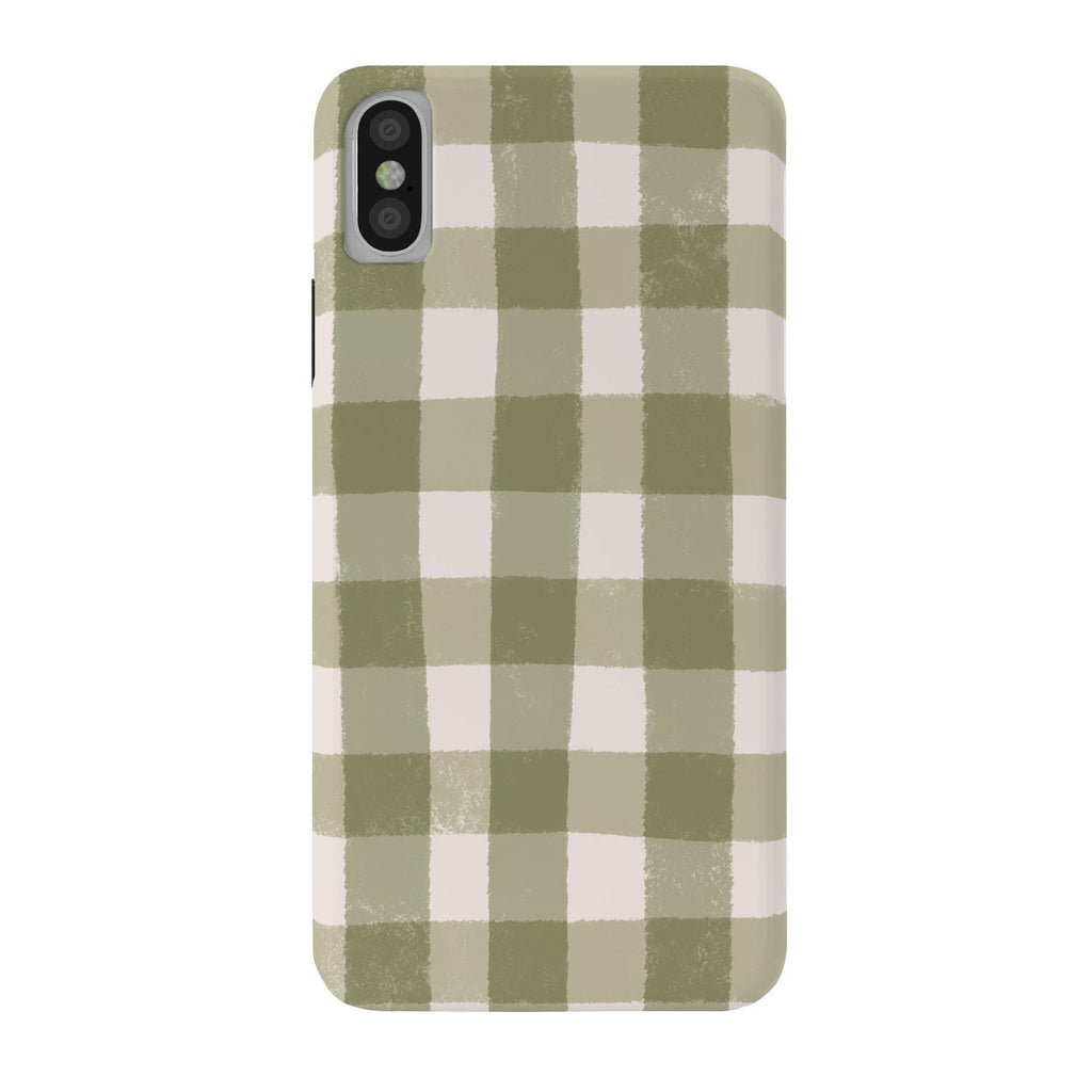Menina Lisboa Rustic Green Plaid Phone Case