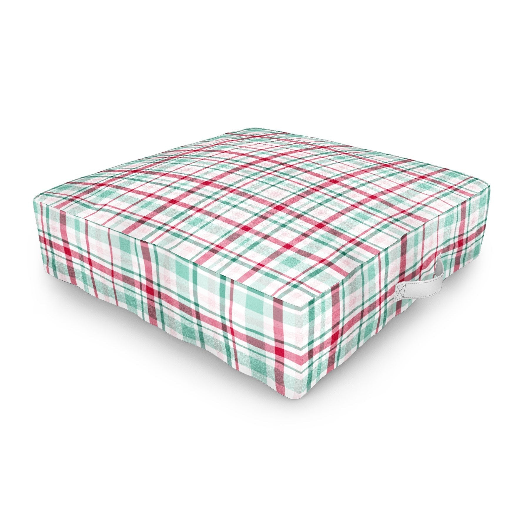 Lisa Argyropoulos Merry Vintage Plaid Outdoor Floor Cushion