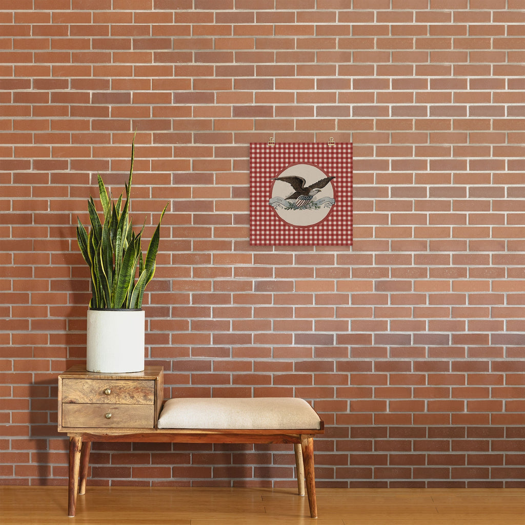 DENY Designs Gingham Eagle Art Print