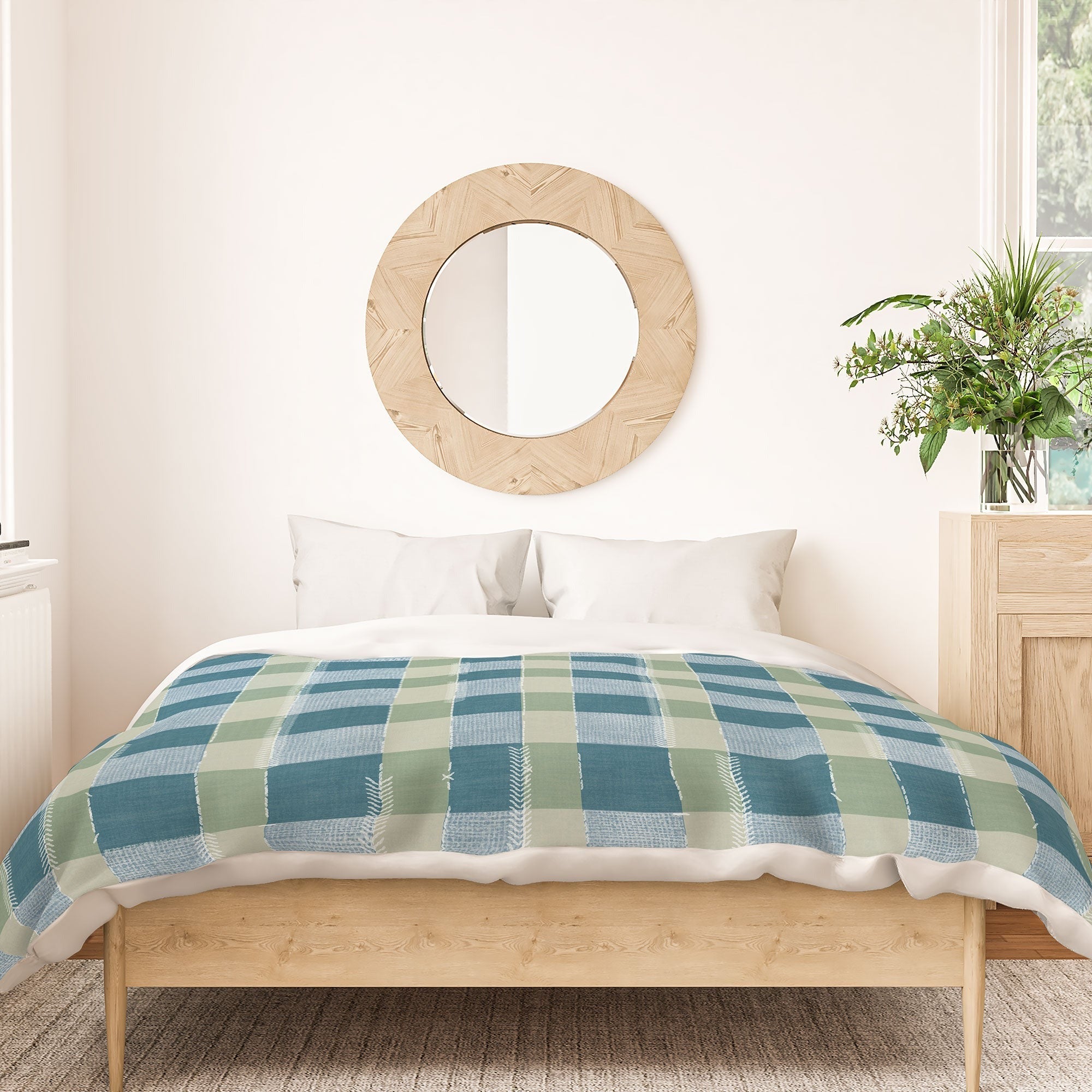 Marta Barragan Camarasa Country Style Checks Duvet Cover