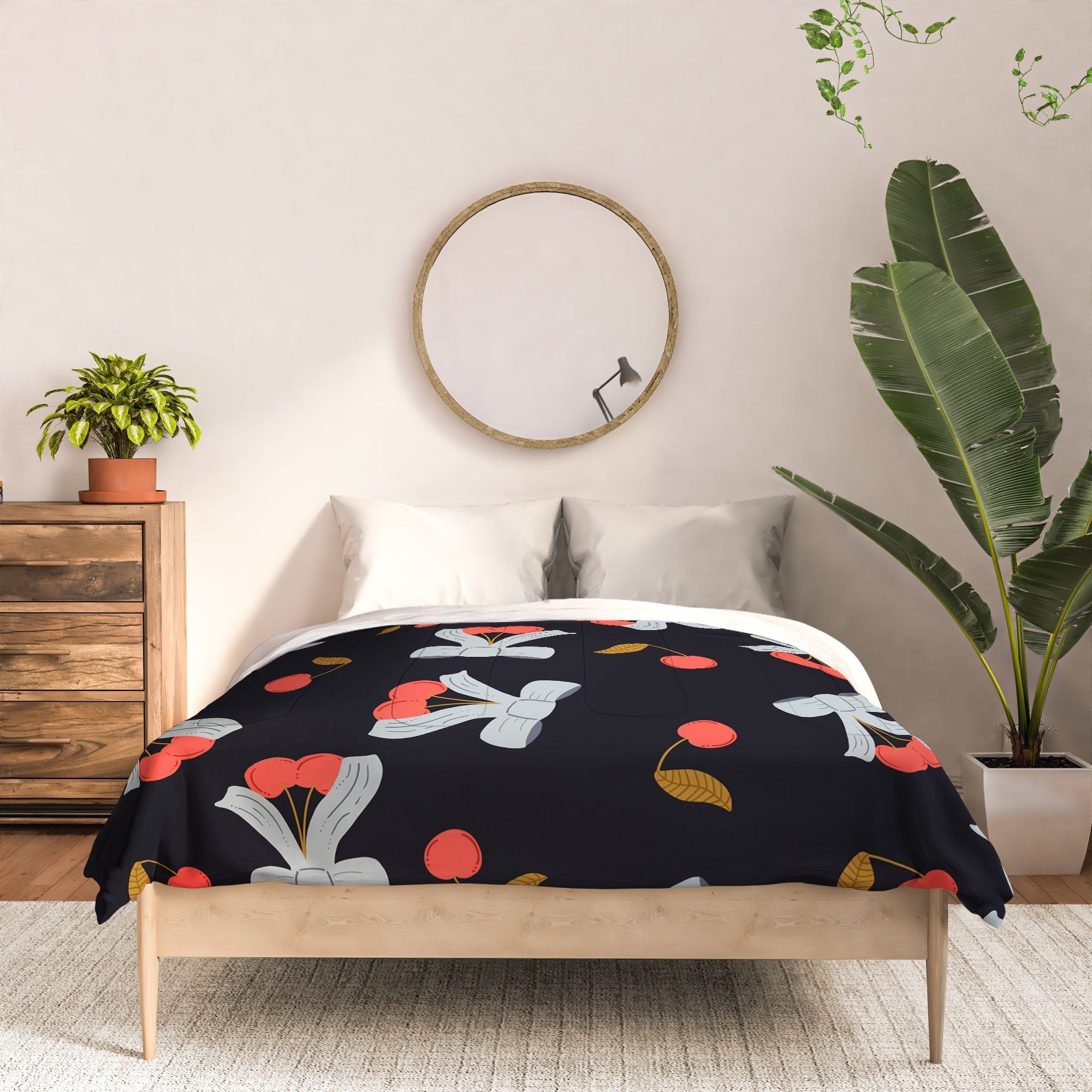 Jennifer Labre Cherries and Bows Comforter