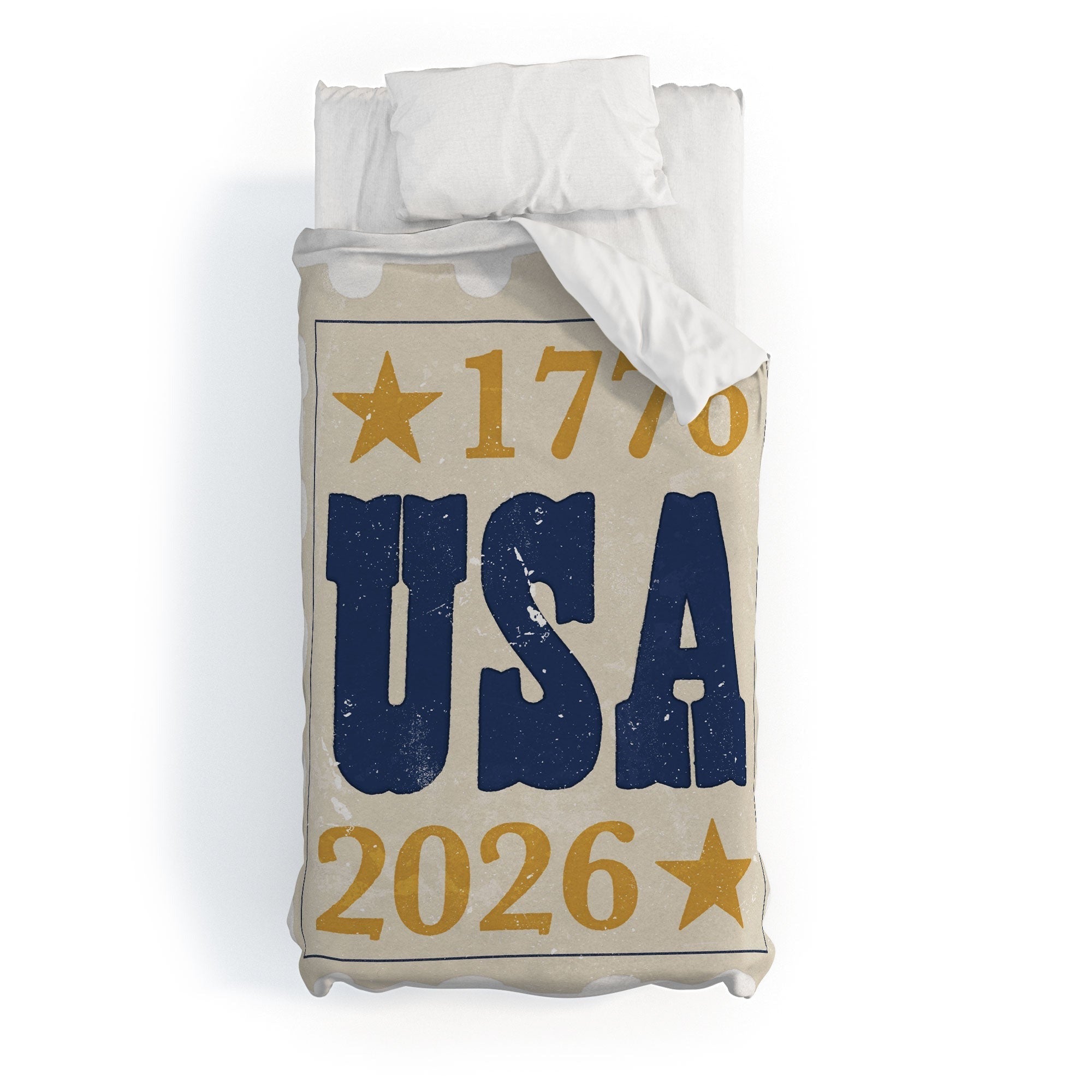 DENY Designs USA Stamp Duvet Cover