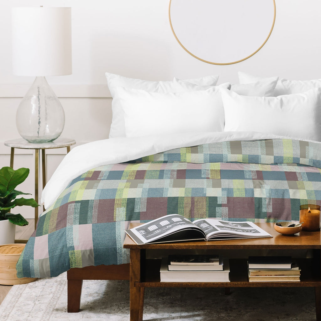 Marta Barragan Camarasa Dynamic Linear Blocks Duvet Cover