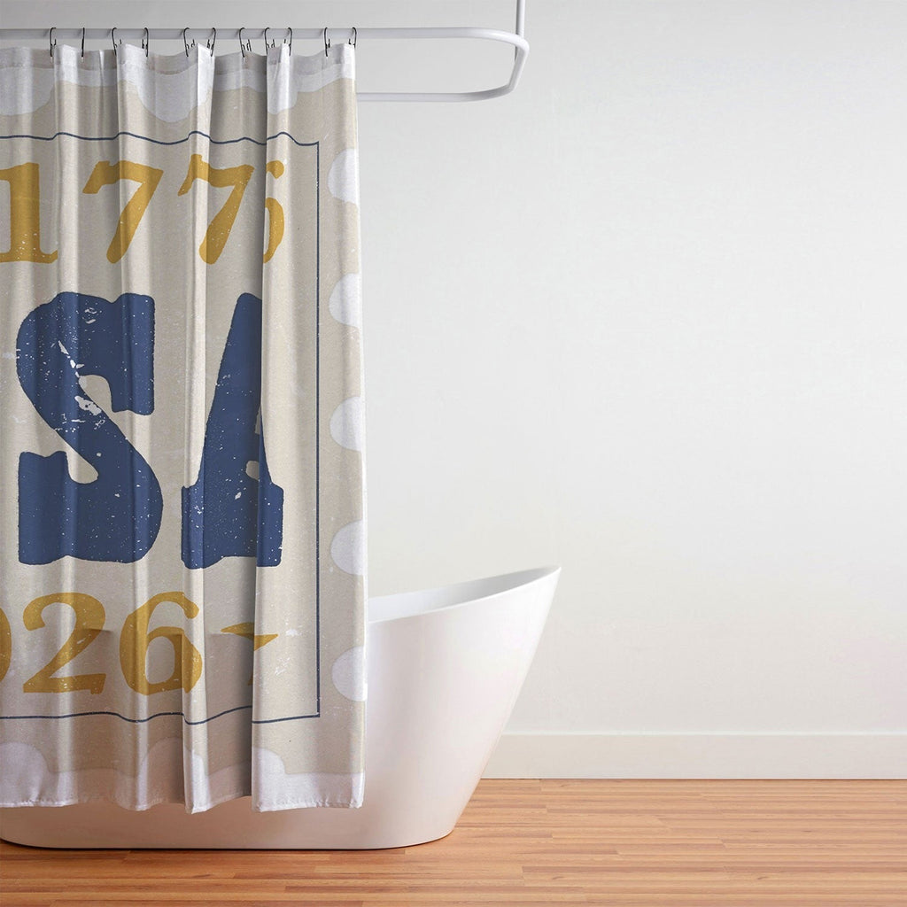 DENY Designs USA Stamp Shower Curtain