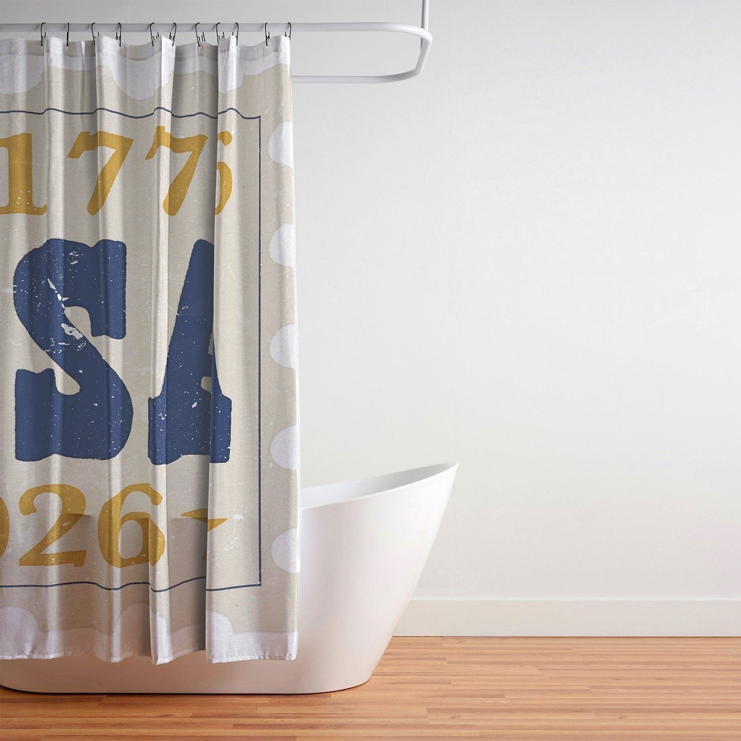 DENY Designs USA Stamp Shower Curtain
