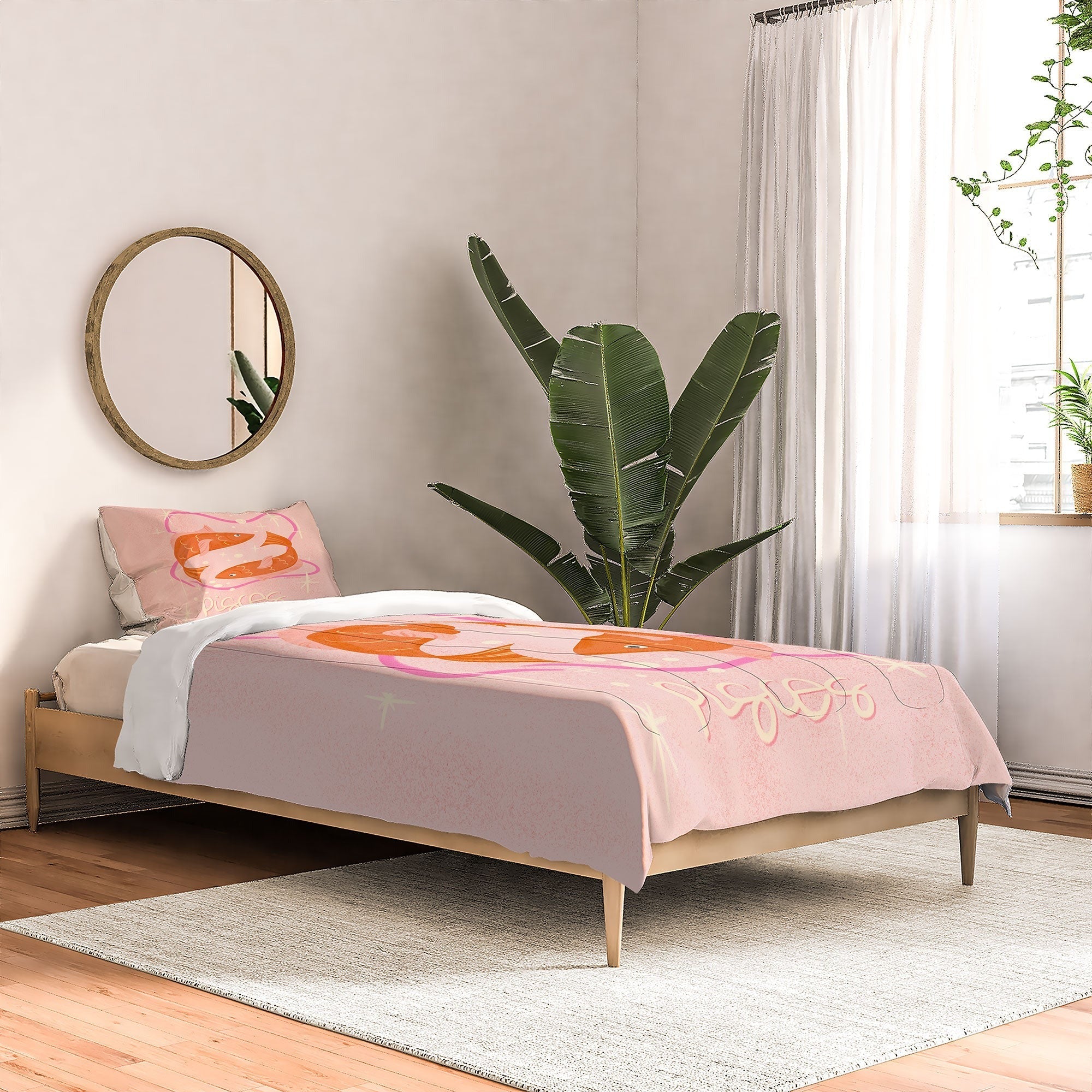 Little Om Zodiac Sign Pisces Comforter