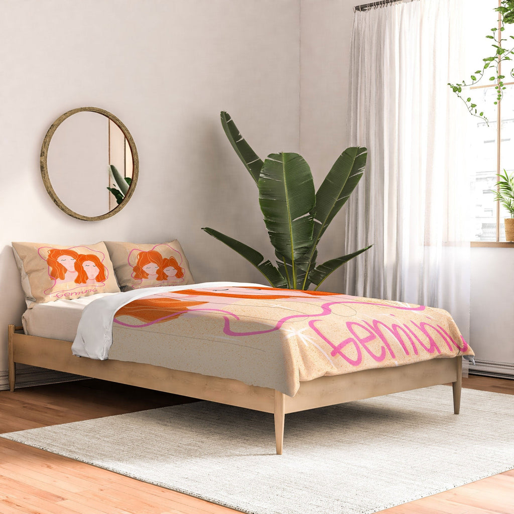 Little Om Zodiac Signs Gemini Comforter