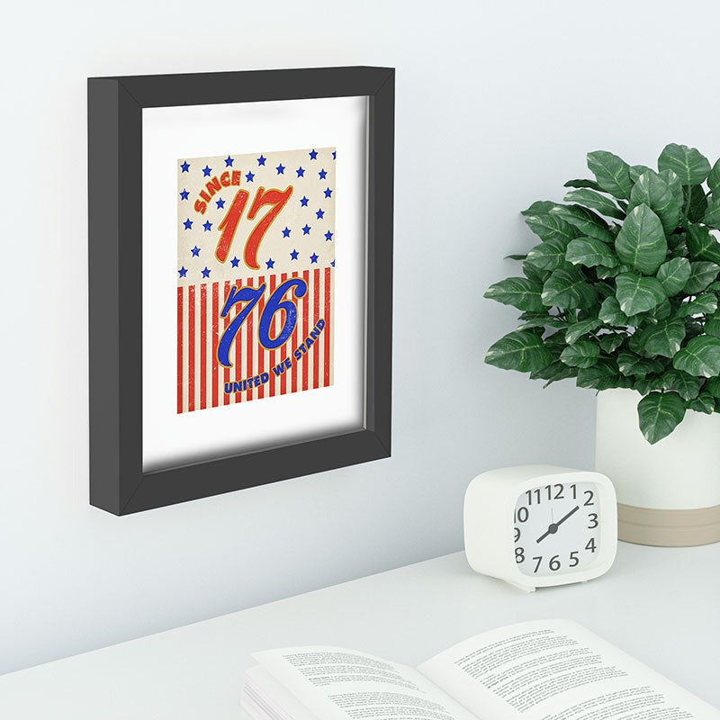DENY Designs 1776 Stars Recessed Framing Rectangle