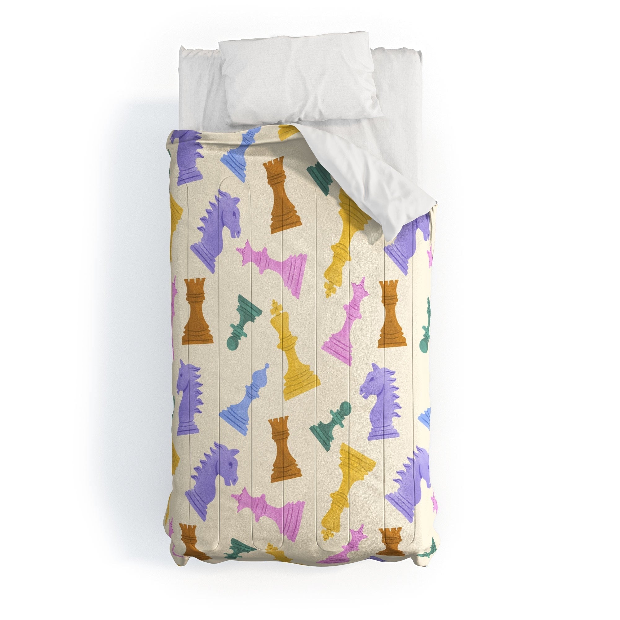 Design by Spark Chess Game Pieces Comforter