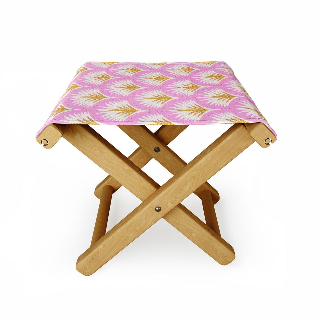 Jennifer Labre Pink Palmetto Folding Stool