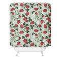 Design by Spark Strawberry Florals Fields Shower Curtain