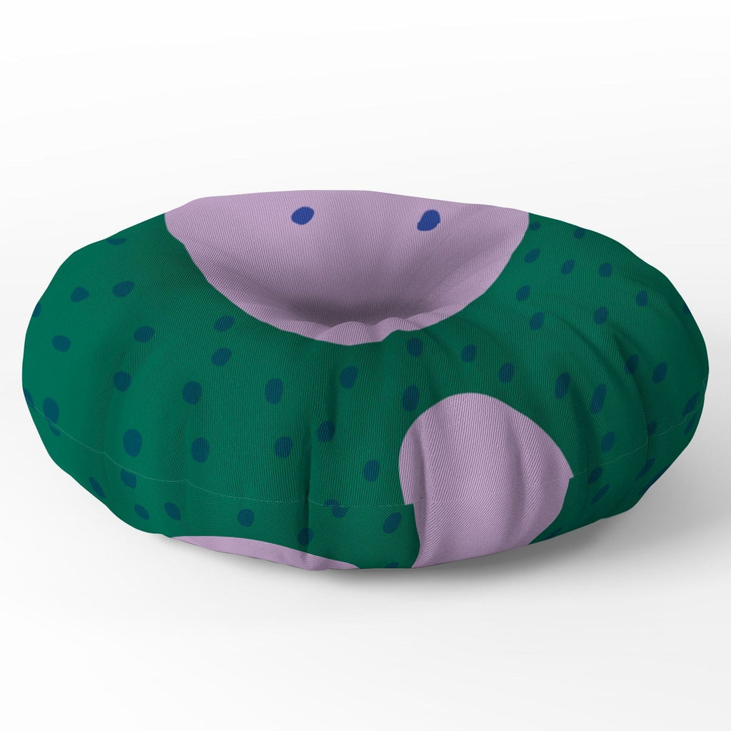 Camilla Foss Pebbles and Rabbit Floor Pillow Round
