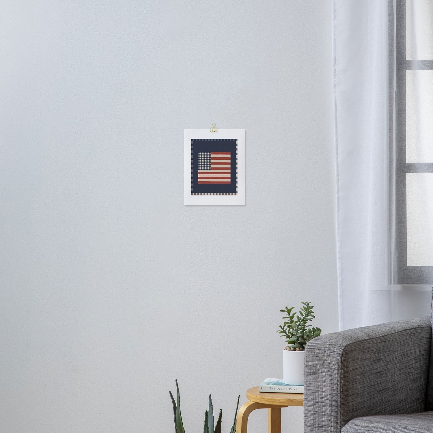 DENY Designs Gingham Flag Art Print
