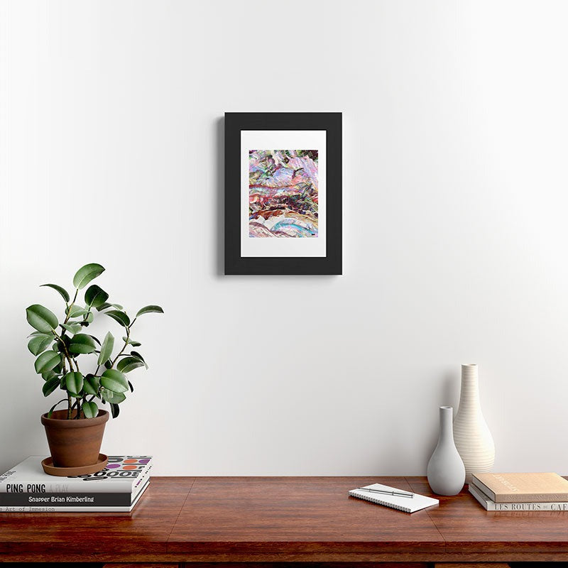 83 Oranges Sequin Haze Framed Art Print