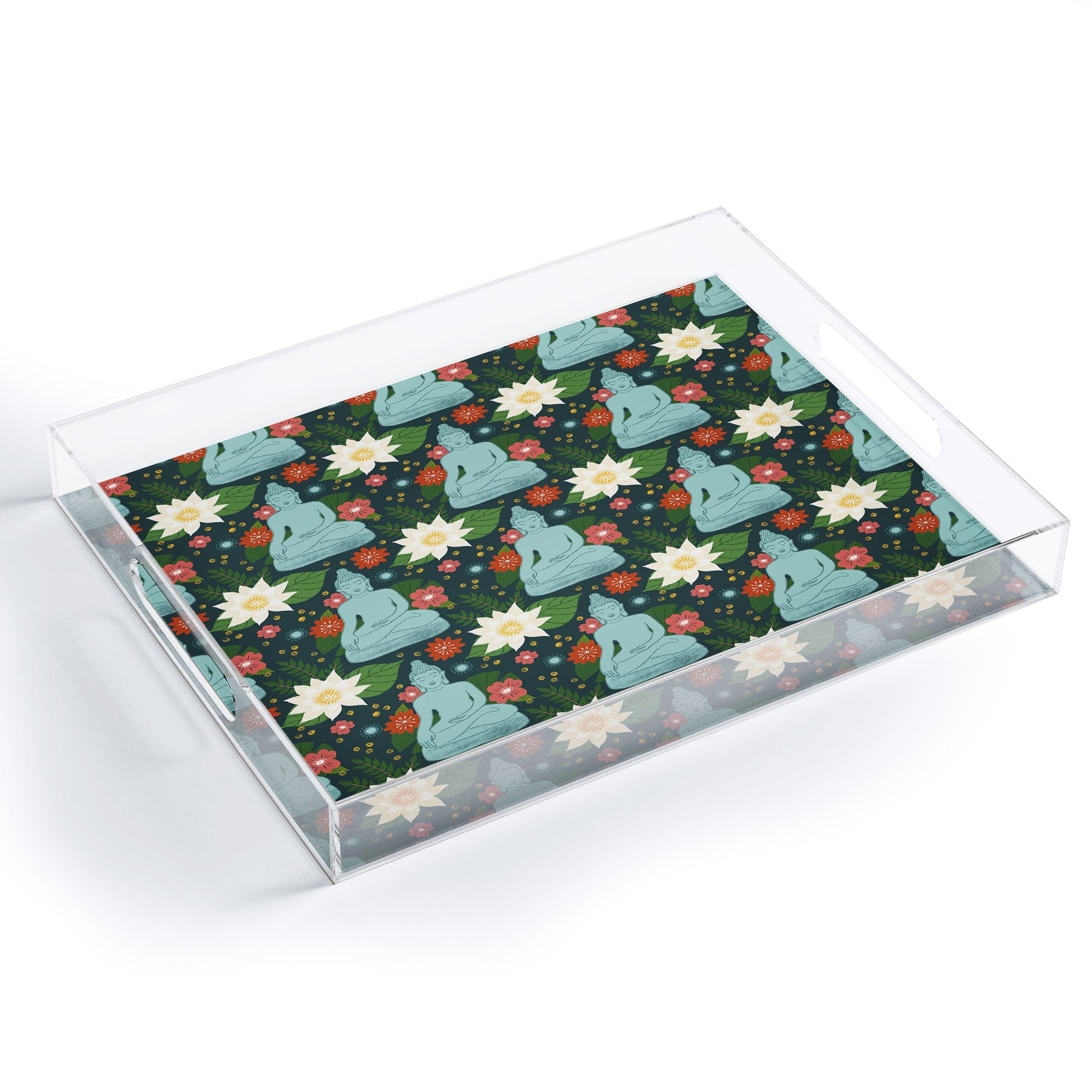 Design by Spark Meditating Lotus Buddha Acrylic Tray