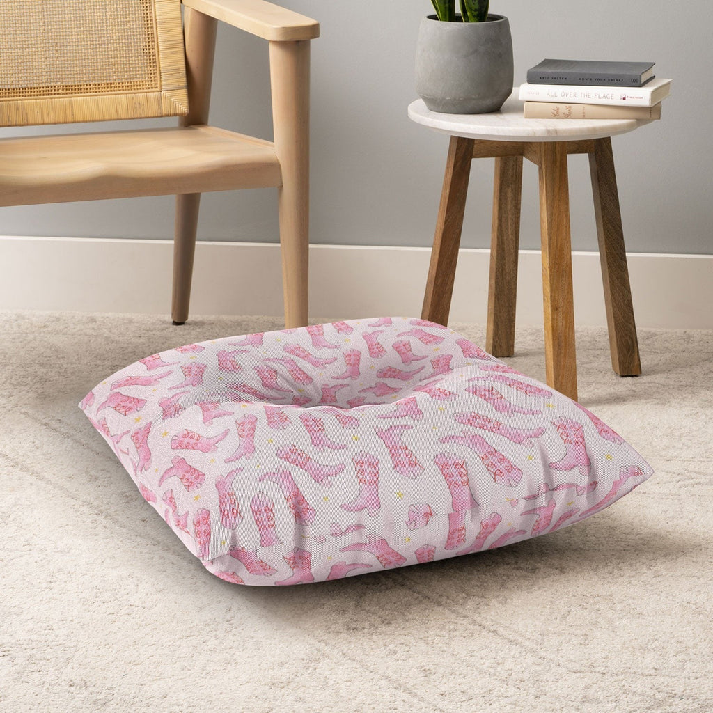 Love_Ryming Stars and Boots Floor Pillow Square