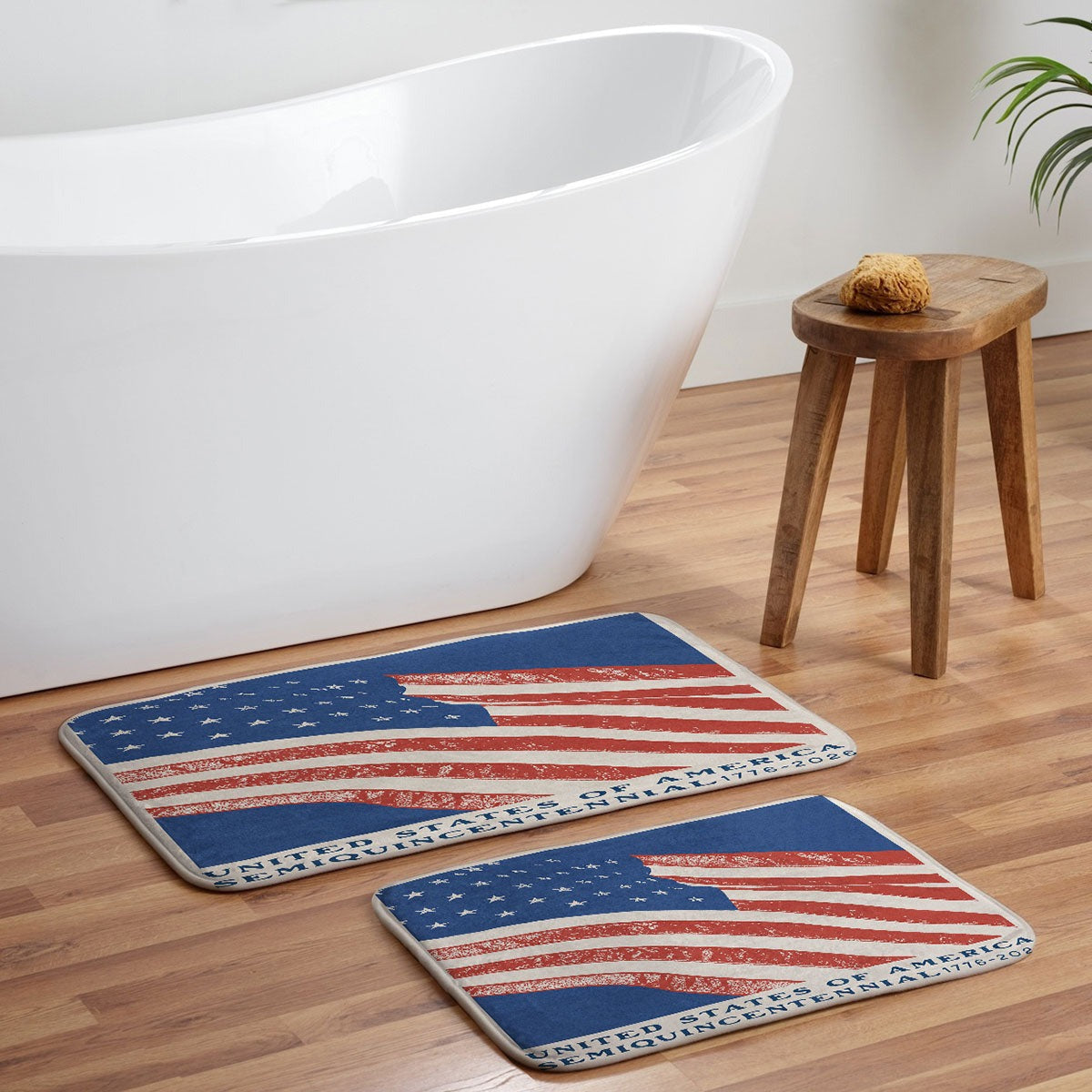 DENY Designs Stars n Stripes Semiquincentennial Memory Foam Bath Mat