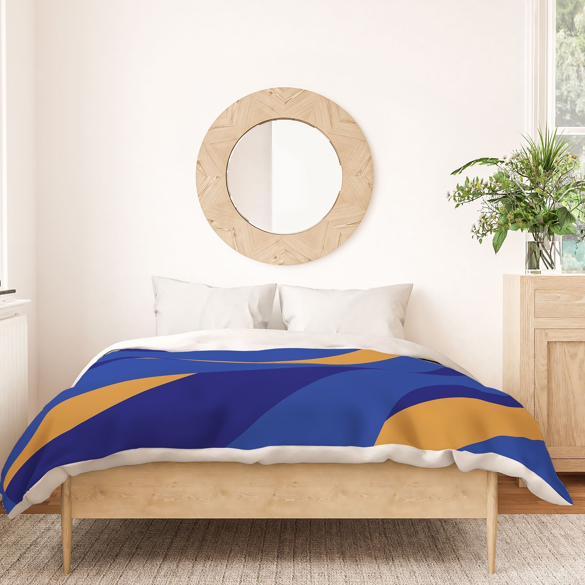 Camilla Foss Pebbles in Stream Duvet Cover