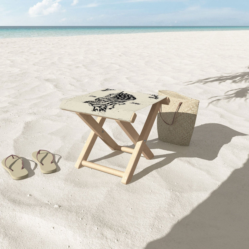 DENY Designs Let Freedom Ring Block Folding Stool