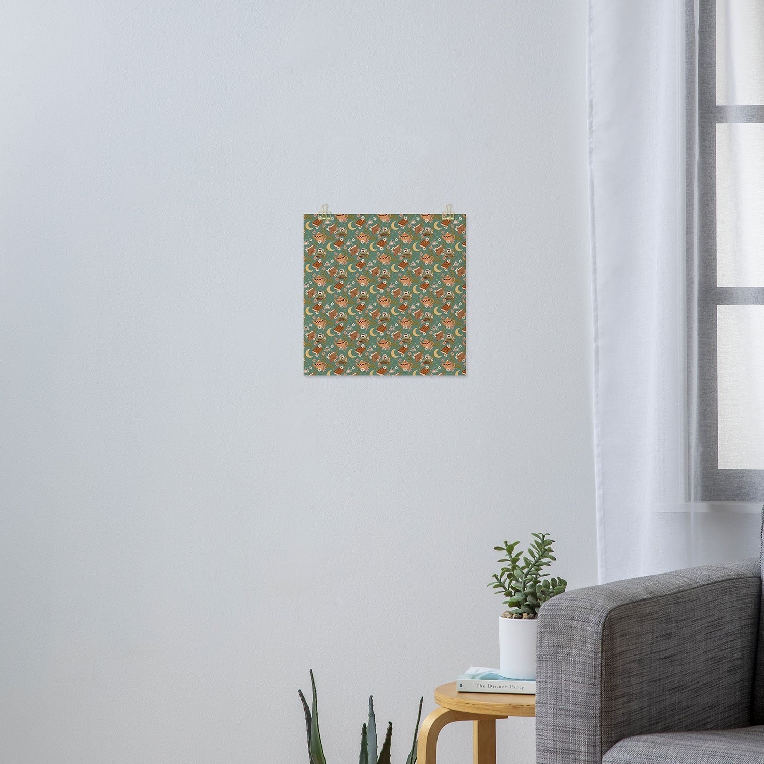 Avenie Moonlit Reading Nook I Art Print