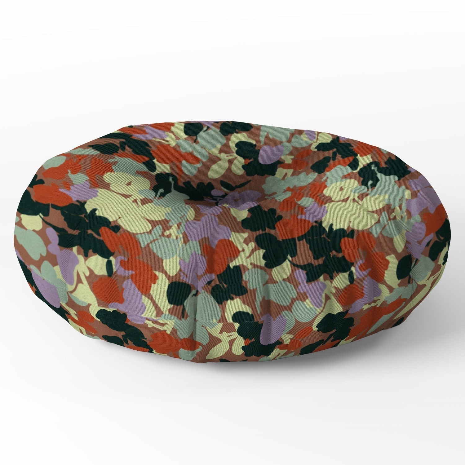 Marta Barragan Camarasa Retro Bloom Medley Floor Pillow Round