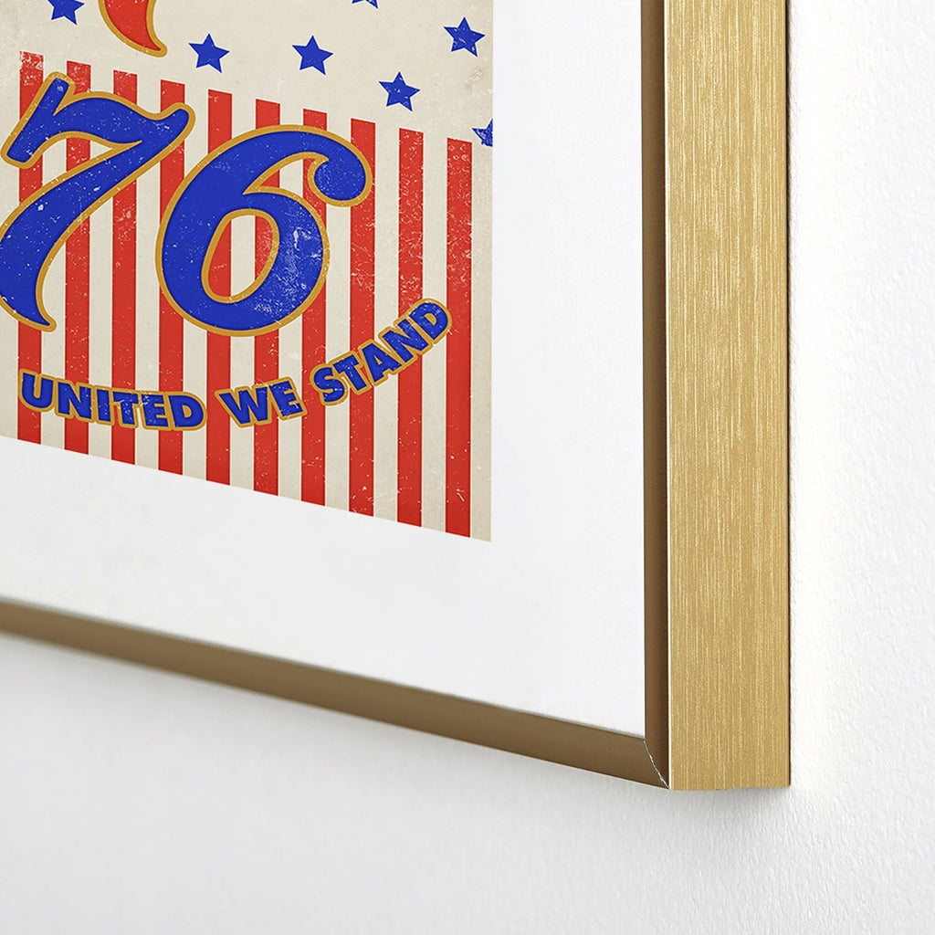 DENY Designs 1776 Stars Metal Framed Art Print