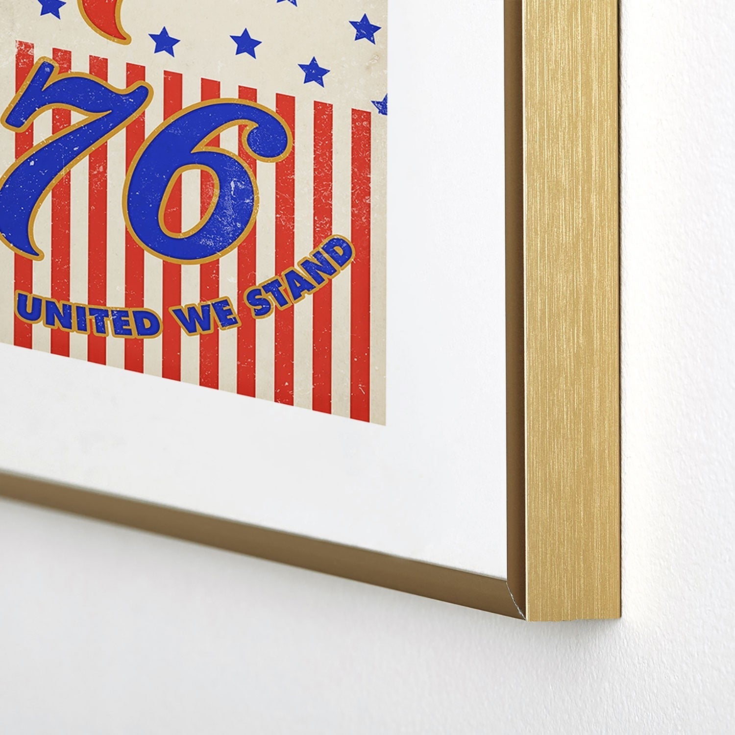 DENY Designs 1776 Stars Metal Framed Art Print