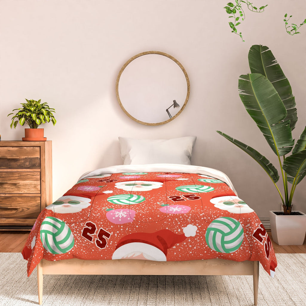 Design by Spark Sporty Volleyball Santa Comforter