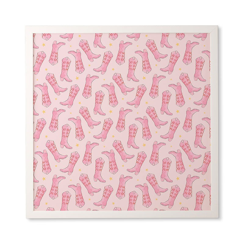 Love_Ryming Stars and Boots Framed Wall Art