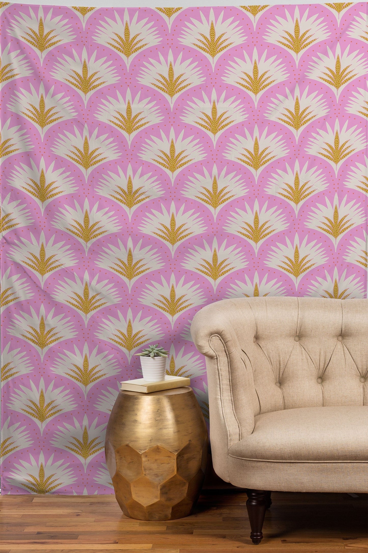 Jennifer Labre Pink Palmetto Tapestry