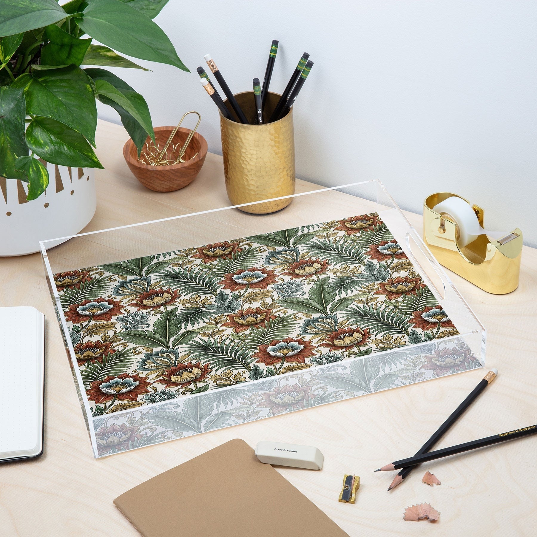 Marta Barragan Camarasa Retro Jungle Garden Acrylic Tray