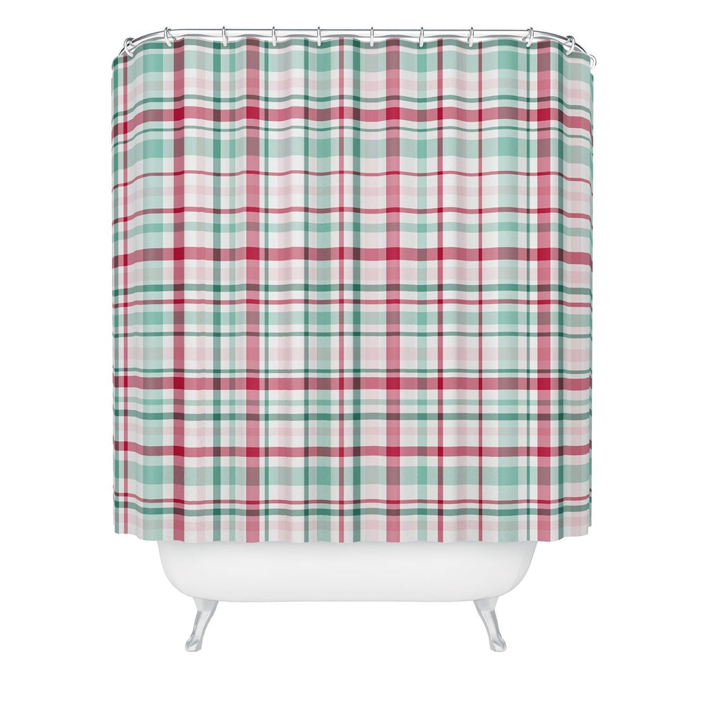 Lisa Argyropoulos Merry Vintage Plaid Shower Curtain