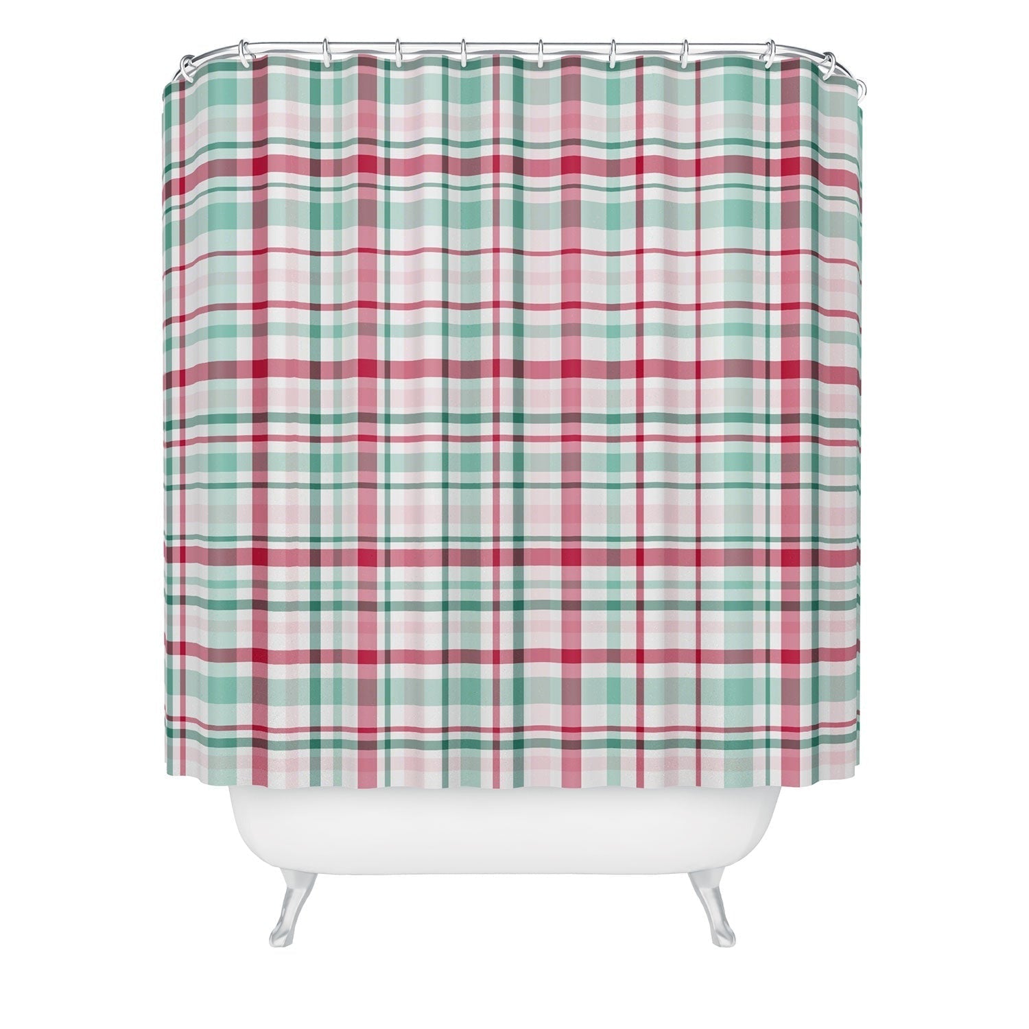 Lisa Argyropoulos Merry Vintage Plaid Shower Curtain