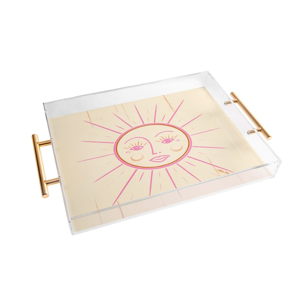 Little Om Celestial Sun cream Acrylic Tray
