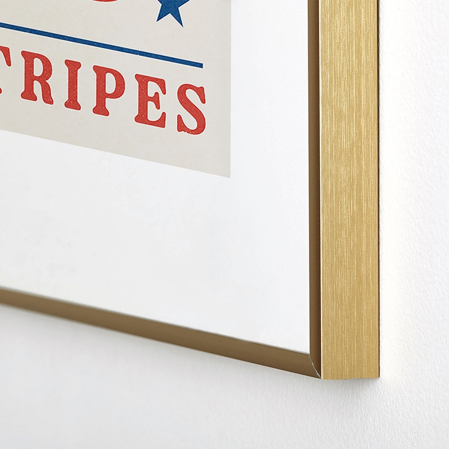 DENY Designs Bright Stars Bright Stripes Metal Framed Art Print