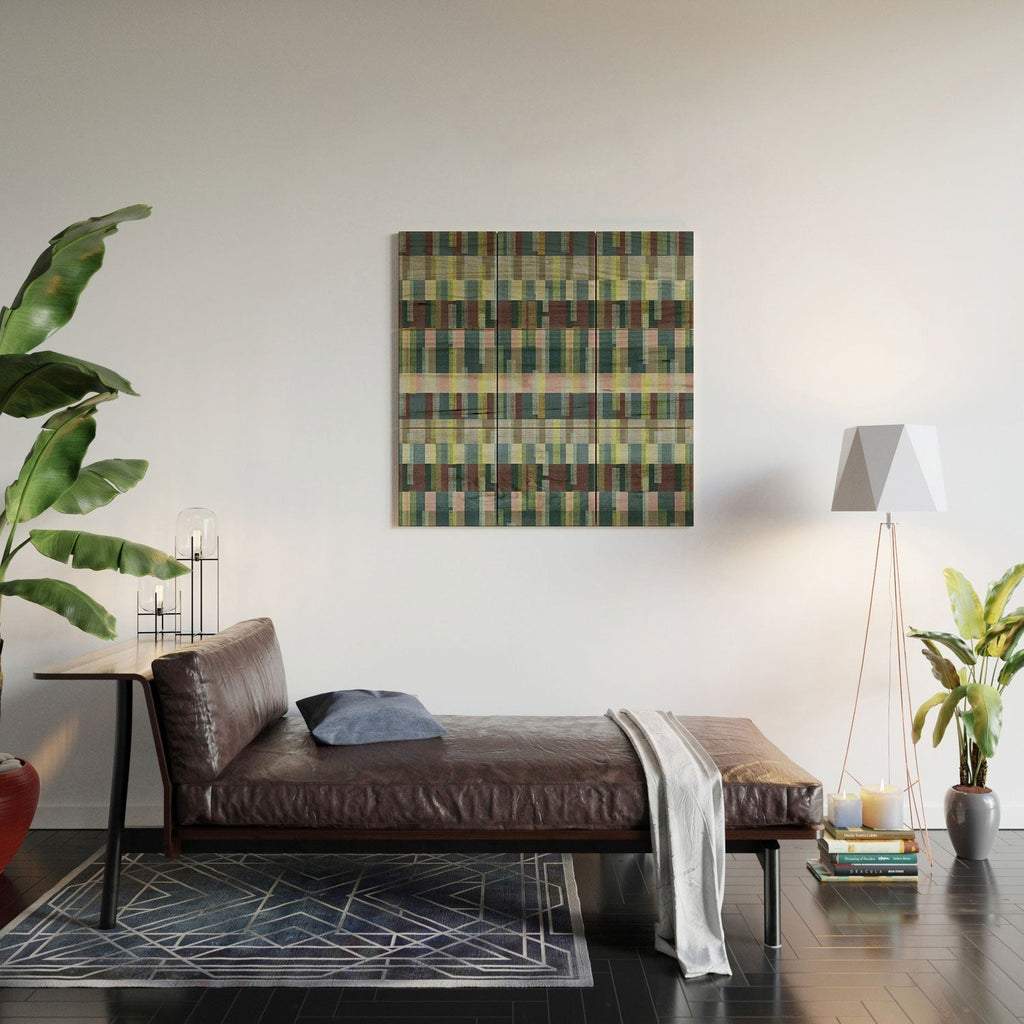 Marta Barragan Camarasa Dynamic Linear Blocks Wood Wall Mural