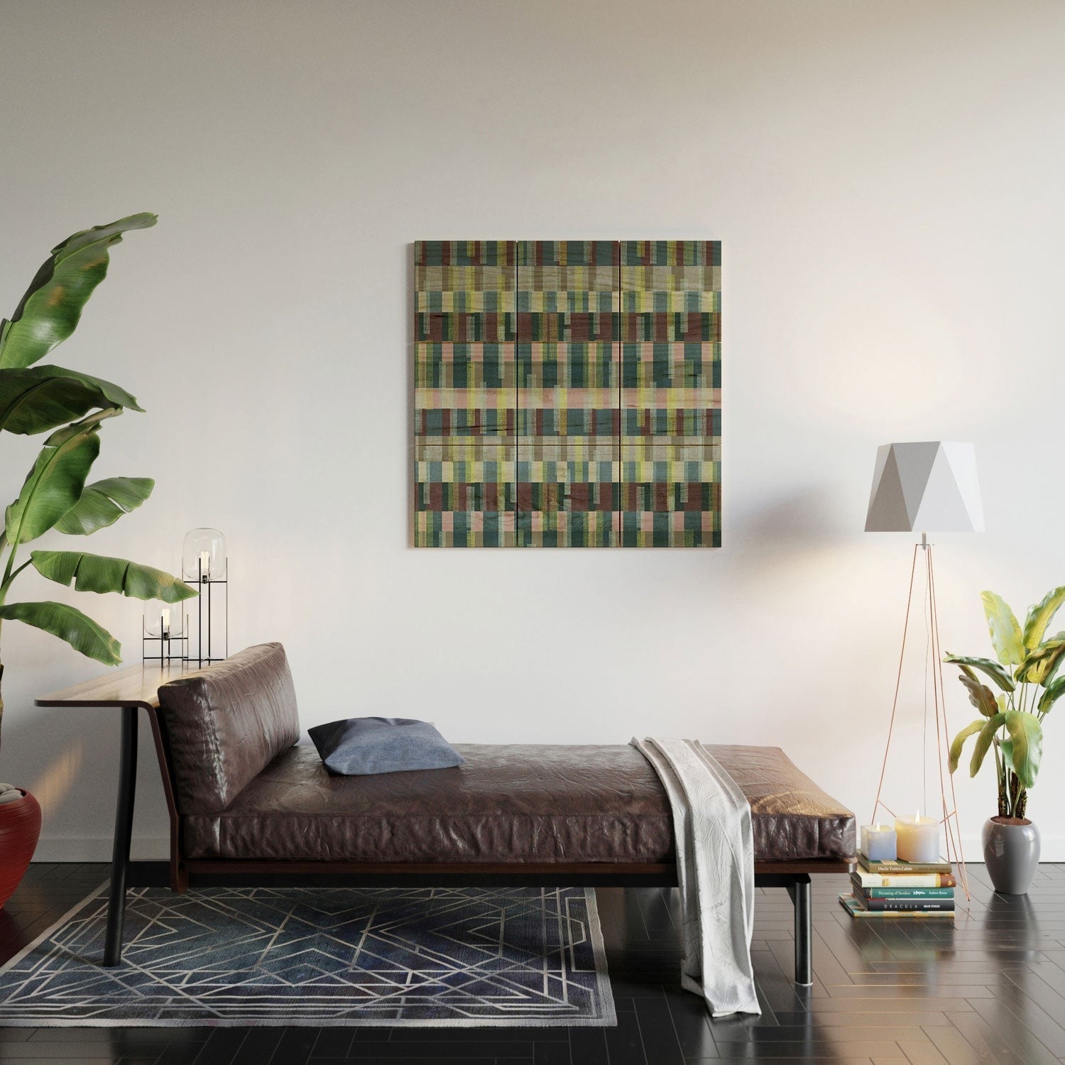 Marta Barragan Camarasa Dynamic Linear Blocks Wood Wall Mural