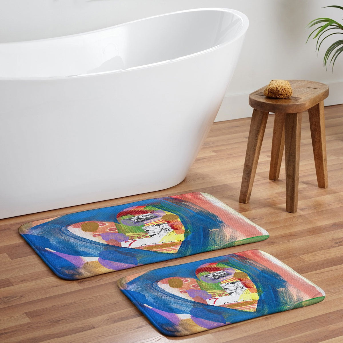 Natalie Baca Lucky in Love Memory Foam Bath Mat