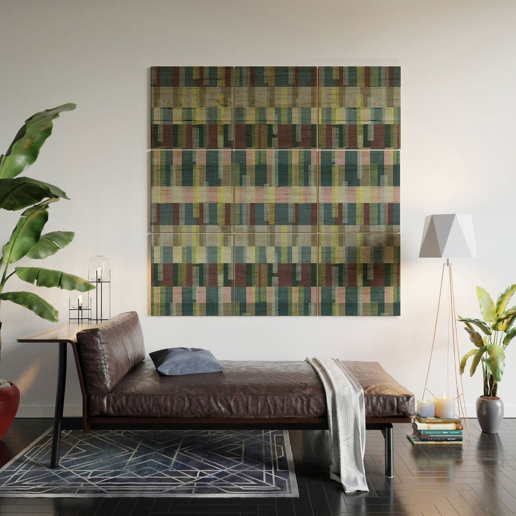 Marta Barragan Camarasa Dynamic Linear Blocks Wood Wall Mural