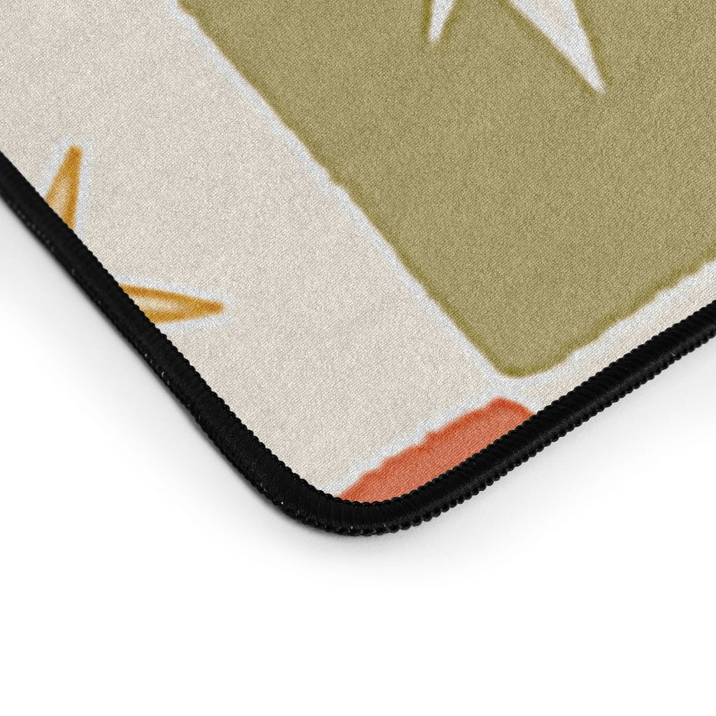 LouBruzzoni Retro Star Block Pattern Desk Mat